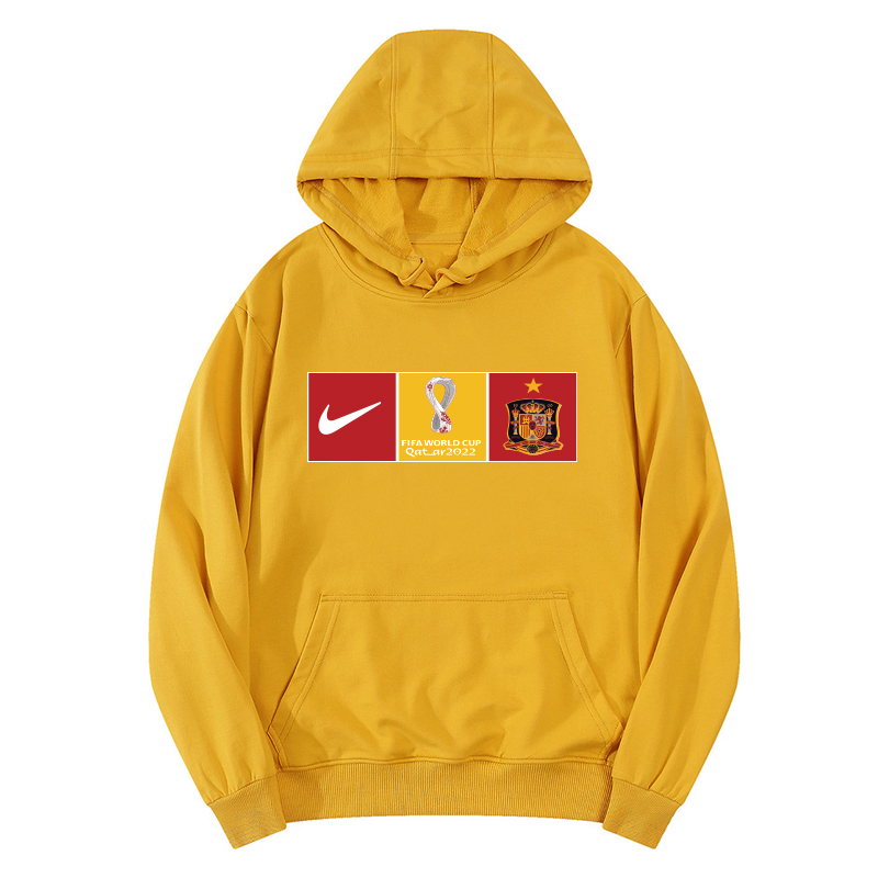 Men's Spain World Cup Soccer Hoodie Yellow